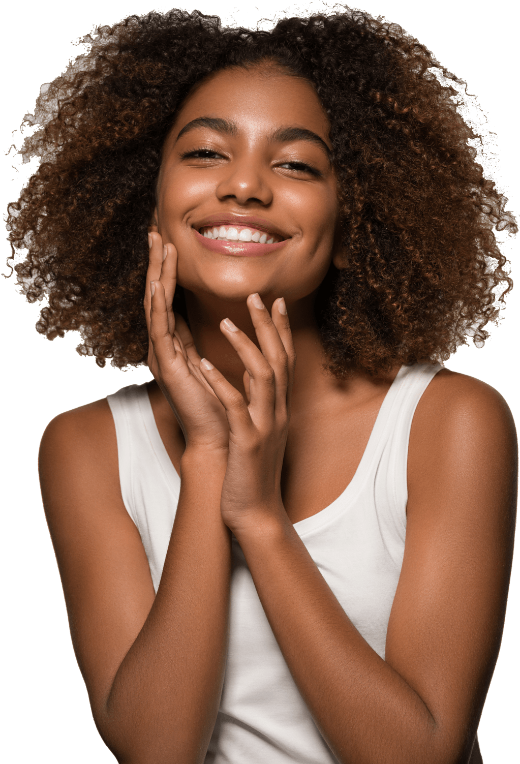 A woman smiling after her dental treatment at Church Street Dental Practice