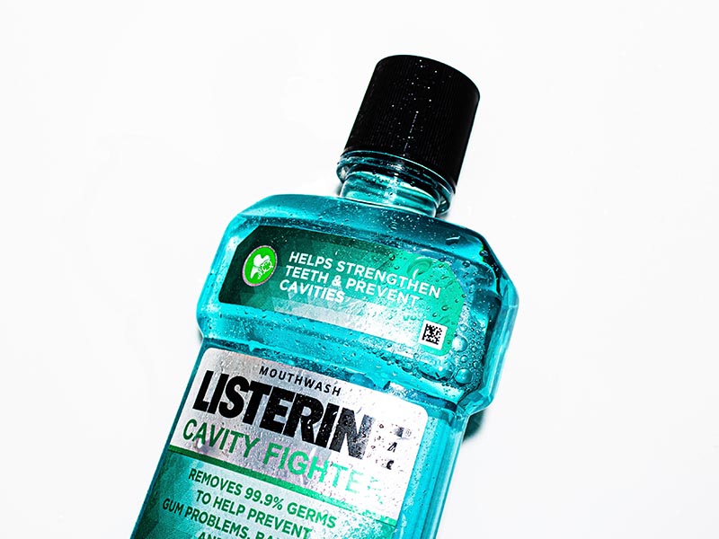 Mouthwash to help with bad breath.