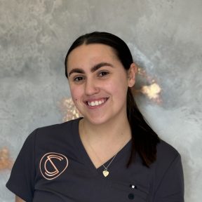 A couple looking at our Meet the team page